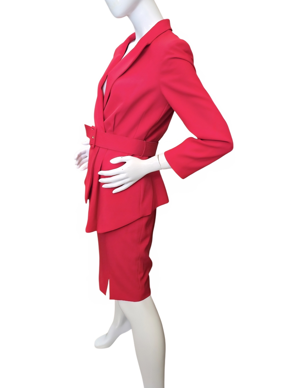 LNWOT - Tahari ASL Red Blazer & Skirt Suit Set Sz 6 - Picture 5 of 12